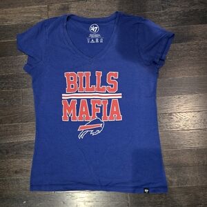 '47 Brand NFL Buffalo Bills "Bills Mafia" V-Neck T-Shirt - SZ Small